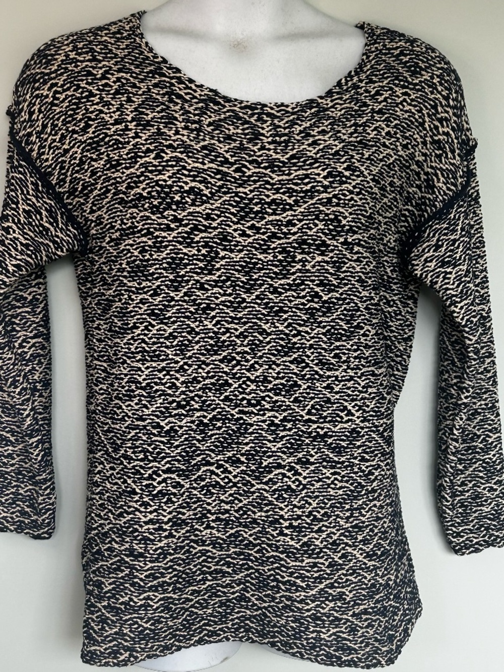 J Crew Relaxed Wideneck Sweater Navy Pebble